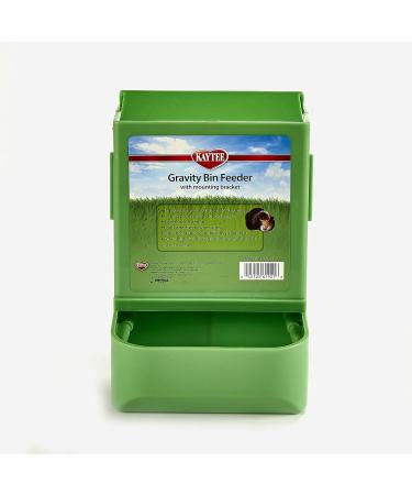 Kaytee Gravity Bin Feeder with Bracket to Attach to Small Animal Cage Assorted Colours 6-1/2-Inch long 5-3/4-inch wide 8-1/4-inch high - Buy Online on GoSupps.com
