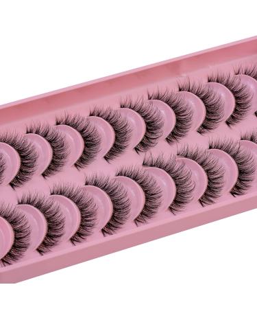 Buy 3D False Eyelashes | Handmade Natural Look Fluffy Strip Lashes - 10 Pairs (XM02) - International Shipping Available! - Buy Online on GoSupps.com
