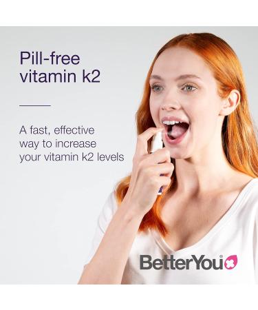 BetterYou Vitamin K2 Oral Spray - Bone Health & Blood Clotting Support - 2-Month Supply - UK Made - Peppermint Flavour - Buy Online on GoSupps.com