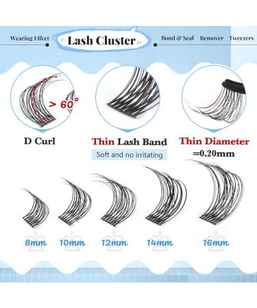 Godvenus DIY Wispy Lash Extension Kit | D Curl 8-16mm Mix | Natural Individual Lashes | Includes Bond, Seal, Remover & Applicator - Buy Online on GoSupps.com