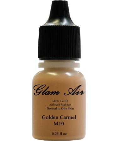 (2) Two Glam Air Airbrush Makeup Foundations M10 Golden Carmel & M11 Ginger for Flawless Looking Skin Matte Finish For Normal to Oily Skin (Water Based)0.25oz Bottles - Buy Online on GoSupps.com
