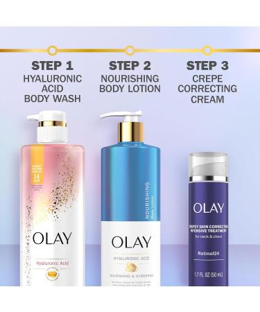 Olay Crepey Skin Correcting Treatment Cream for Neck & Chest | Retinol24 & Vitamin B3 | Hydrates & Renews Skin - 1.7 fl oz | International Shipping - Buy Online on GoSupps.com