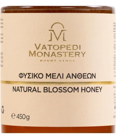 Natural Monastic Wildflower Honey 450g - Premium Blossom Honey from Mount Athos Crafted with Ancient Monastic Traditions - Buy Online on GoSupps.com