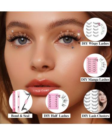 Cluster Lashes Glue Black Bond and Seal - Strong Hold, Waterproof Adhesive for DIY Lash Extensions (5ml 2) - Buy Online on GoSupps.com