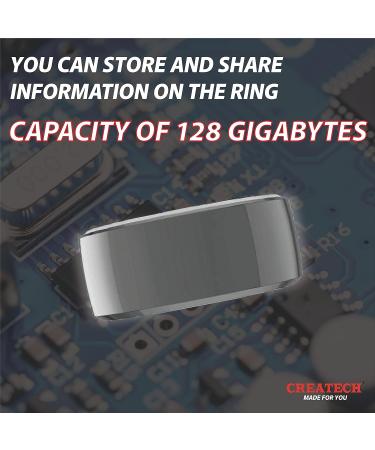 CREATECH Smart Ring R5 - Stylish Ring with 6 RFID Cards & 2 Health Stones - Buy Online on GoSupps.com