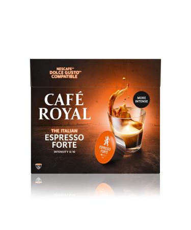 Café Royal Espresso Forte 48 capsules Compatible with Nescafé (R)* Dolce Gusto (R)* - Pack of 3X16 - intensity 8/10 - UTZ certified - 100% Arabica