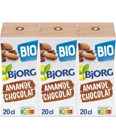 BJJORG Boisson V g tale Bio Saveur Amande Chocolat Onctuosit Gourmande (3 x 20 cL) - Le lot de 3
