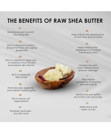 Unrefined Ivory Shea Butter - 100% Pure Raw 1LB (16oz) Block | Premium Natural Moisturizer for Skin & Hair - Buy Online on GoSupps.com