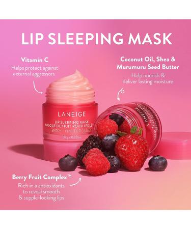 Laneige Lip Sleeping Mask - Nourish & Hydrate with Vitamin C & Antioxidants - 0.7 oz Vanilla - Buy Online on GoSupps.com