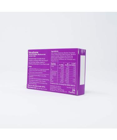 Vocalzone Throat Pastilles Blackcurrant Sugar Free 3 Packs 24- for Sore Throats and Hoarseness When Overusing Your Voice. Produced and Sold in The United Kingdom Since 1912. - Buy Online on GoSupps.com