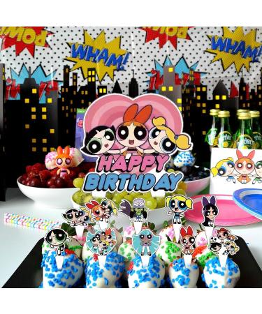 37Pcs Powerpuff Girls Party Cake&Cupcake Toppers for Birthday Party Supplies Boys' Theme Birthday Party Decoration - Buy Online on GoSupps.com