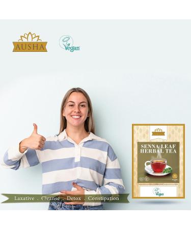 Ausha Senna Leaves Tea - 20 Tea Bags for Constipation Relief | Natural Laxative & Detox Cleanse - 20 Count Pack - Buy Online on GoSupps.com