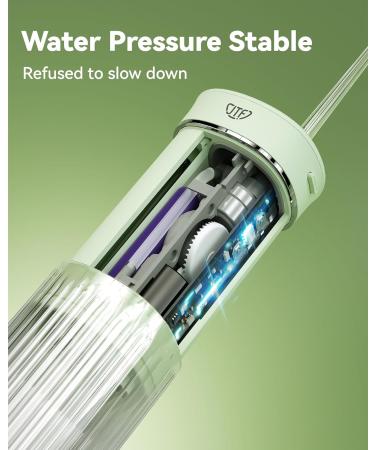 Travel Water Flosser - Portable Cordless Oral Irrigator IPX7 Waterproof Mini Teeth Cleaner with 5 Nozzles & Telescopic Water Tank - Perfect for Gums & Oral Health - Buy Online on GoSupps.com