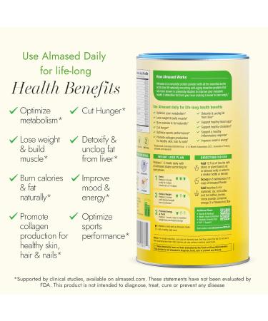 ALMASED de prote na en polvo batido natural de reemplazo de comidas y suplemento para p rdida de peso hombres y mujeres prote na para bajar de peso soporte de suplemento de GLP-1 y apoya la salud h - Buy Online on GoSupps.com