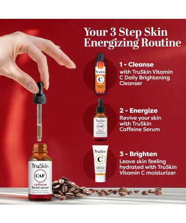 TruSkin Caffeine Face & Eye Serum - 5% Caffeine Boost for Dark Circles & Puffiness - Niacinamide Matcha & Ginseng - 1 Fl Oz - Buy Online on GoSupps.com