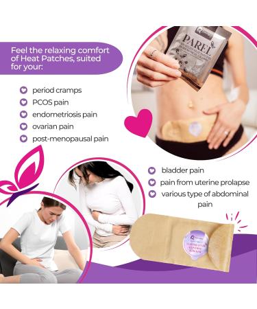 Flow-Specific Herbal Heat Patches for Menstrual Cramp Relief - Heavy Flow - 10 Pack | 8 Hours Adjustable Heat Therapy for PMS Comfort - Buy Online on GoSupps.com