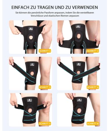 NEENCA Knee Support Patella Gel Pads & Side Stabilizers for Joint Pain Relief Arthritis Meniscus Tear ACL/MCL/PCL Injuries XL Black - Buy Online on GoSupps.com