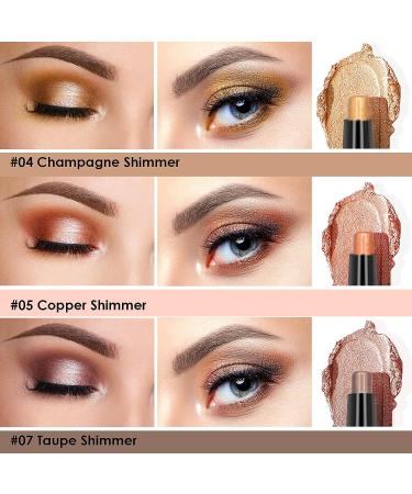 POP! 3-Piece Glitter Eyeshadow Stick Set - Smudge Proof Brown Eye Shadow Pencils with Soft Smudger, Waterproof 2-in-1 Shimmer Pen - Long Lasting Highlighter Makeup - Buy Online on GoSupps.com