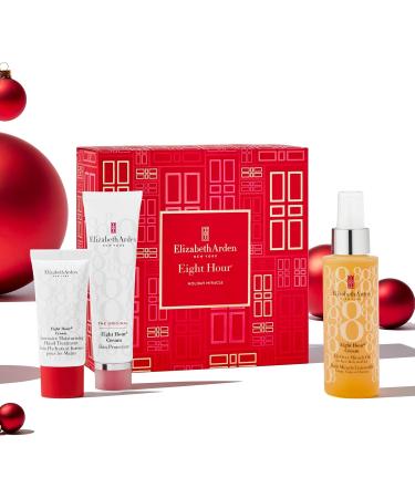 Elizabeth Arden HOLIDAY MIRACLE Eight Hour 3-Piece Gift Set Set daily hydrating & nourishing skincare luxury gifting for women - Buy Online on GoSupps.com