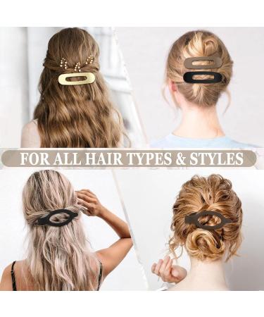 6 Pcs Flat Hair Clips French Concord Hair Clip For Women 2 Styles Claw Clips For Thick Thin Hair Large Hair Clips (6 Pcs) - Buy Online on GoSupps.com