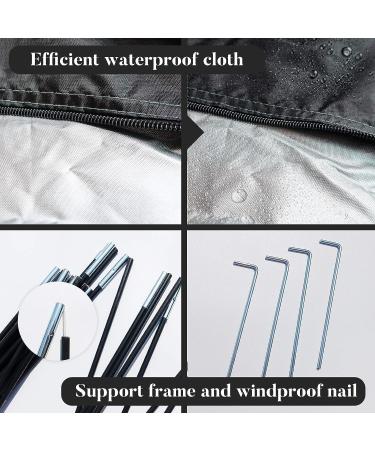 MAIZOA Outdoor Bike Cover Shed Tent | Waterproof 210D Oxford Fabric | Aluminum Alloy Bracket | Storage for 2 Bicycles or Tricycles | Black - Buy Online on GoSupps.com