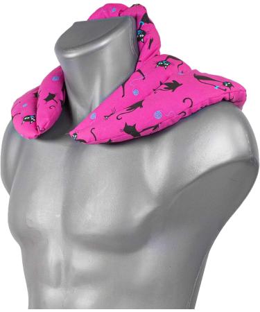Cozy Cat-Pink Neck Pillow with Stand-Up Collar - Heat Pad & Rapeseed Filled Neck Warmer - Perfect for International Shipping - Buy Online on GoSupps.com