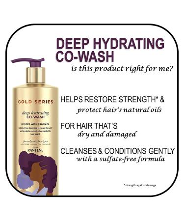 Pantene Gold Series Sulfate-Free Co-Wash with Argan Oil for Curly Hair 15.2 fl oz - Buy Online on GoSupps.com