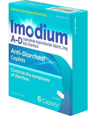 Imodium A-D Diarrhea Relief Caplets - 6 ct. Anti-Diarrheal Medicine with Loperamide HCl - Buy Online on GoSupps.com