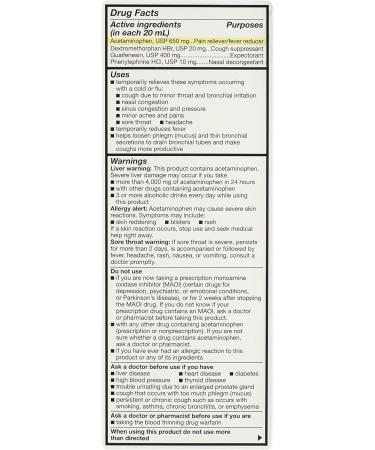 Rite Aid Adult Tussin Severe Cough & Cold CF MAX - 8 fl oz | Chest Congestion Relief Cough Syrup & Mucus Relief | Effective Adult Cold Medicine - Buy Online on GoSupps.com