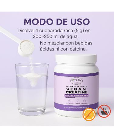 BIOMIX HEALTH & BEAUTY Premium Vegan Micronized Creatine Monohydrate 300 g (60 Servings) Gluten-Free Non-GMO Ultra Absorption - Buy Online on GoSupps.com
