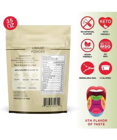 Umami Shiitake Mushroom Seasoning - Perfect for Meat Rubs & Everyday Cooking | Vegan & MSG-Free | 1 PK - Buy Online on GoSupps.com