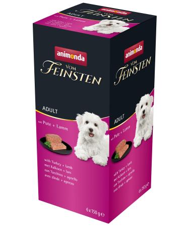 Animonda of the finest adult dog food wet food for adult dogs with turkey + lamb 6 x 150 g with turkey + lamb 1 piece (6 Pack) - Buy Online on GoSupps.com