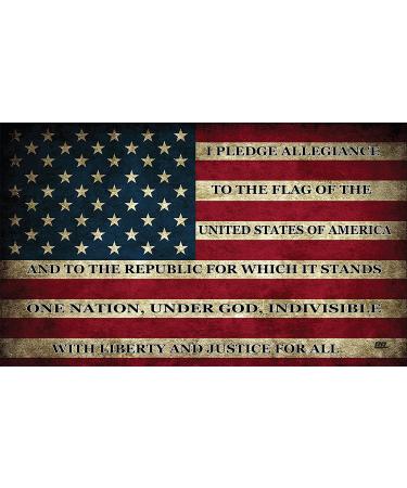 Rogue River Tactical USA Flag Sticker Bumper Car Decal Gift Patriotic American Worn United States Pledge of Allegiance (3x5 Inch)