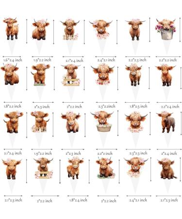Highland Cow Cupcake Toppers Highland Cow Birthday Party Decorations 48PCS Cow Cupcake Picks Cow Birthday Cake Decorations Highland Cattle Cake Pick for Girls Cow Baby Shower Supplies - Buy Online on GoSupps.com