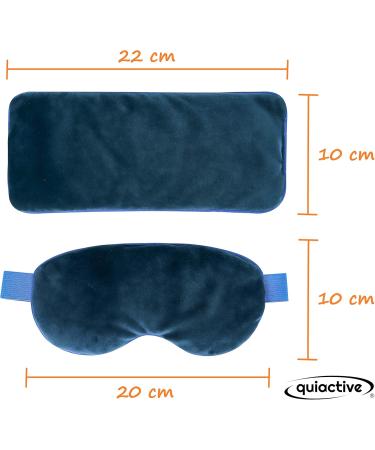 Quiactive Heat Cushion Cooling Set of 2 Plush Eye Pillow & Neck Pillow with Natural Clay Beads Ideal for Relaxation & Comfort - Buy Online on GoSupps.com