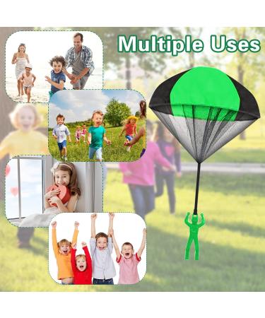 12 Pieces Parachutist Toy Set | Outdoor Hand-Throw Parachute Toys for Kids | Perfect Birthday Party Favors - Buy Online on GoSupps.com
