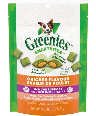 GREENIES Adult Dog Treats Original TEENIE Natural Dental Care (43 Treats) 12oz. Pack & Smartbites Dog Treats Immune Support Chicken Flavour 227g Pouch - Buy Online on GoSupps.com