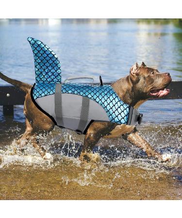 Mazort Dog Life Jacket - Reflective Shark Swimsuit for Large Dogs - Blue XX-Large - Buy Online on GoSupps.com