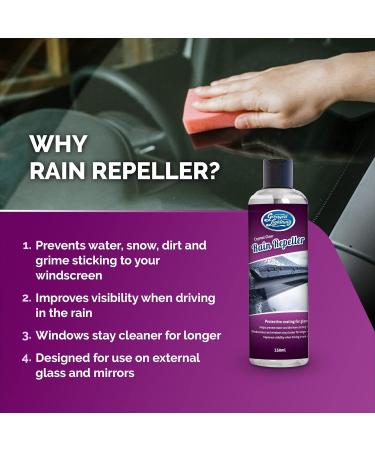 Greased Lightning Rain Repeller Windscreen Protector - Protects Windscreens from Rain Snow Dirt and Grime Improves Visibility Long Lasting Performance - 250ml - Buy Online on GoSupps.com