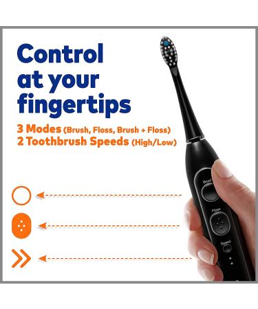 Waterpik Sonic-Fusion 2.0: Electric Toothbrush & Water Flosser Combo Ã¢â¬â Black - Buy Online on GoSupps.com