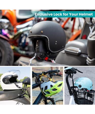 HEJO Helmet Lock Set - 2 Piece Mini Bike & Motorcycle Cable Lock with Number Code - Durable PVC & Zinc Alloy - 150cm x 0.46cm - Buy Online on GoSupps.com
