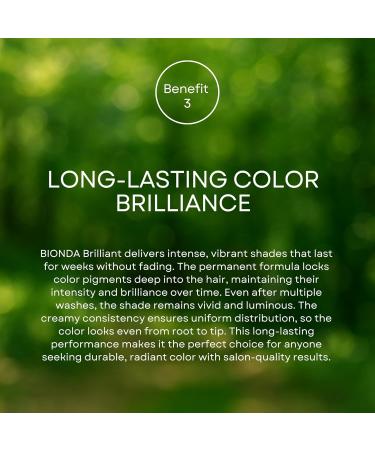 BIONDA Brilliant Permanent Hair Dye & Coloration 441 Black 100 ml 100 gray hair coverage with argan oil Nourishing oil formula intense color shine Roots & full lengths - Buy Online on GoSupps.com