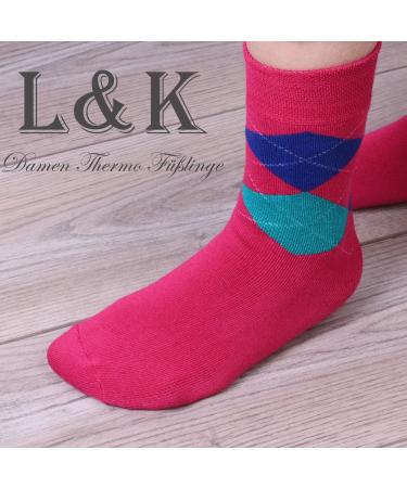 Shop L&K 6 Pair Thermal Socks for Women | Warm Cotton & Wool Sports Socks | Full Troke Winter Comfort (Size 35-38) - Buy Online on GoSupps.com