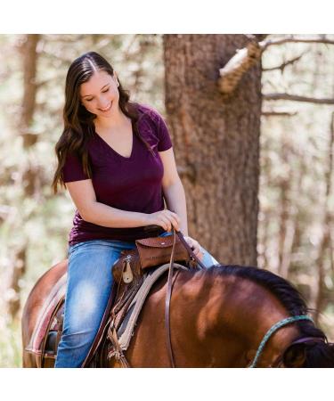 Starkenburg Horse Saddle Bag Cell Phone Holder | Easy-Access Pommel Bag for Small Items | Secure Light Brown Design - Buy Online on GoSupps.com