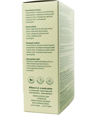 Colorerbe permanent dye with extract. bio Black (1.0) in Gel Without Ammonia Resorcin Parabens Optimal Coverage of White Hair Nourishes Protects Illuminates MadeInItaly - Buy Online on GoSupps.com