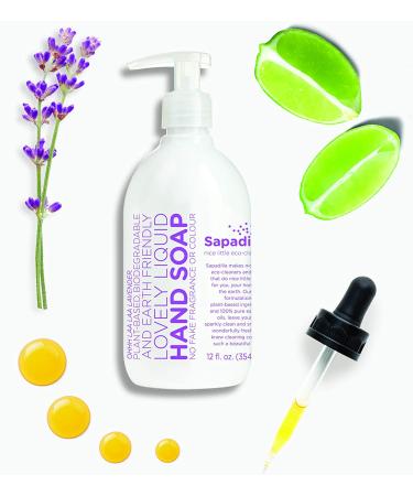 Buy Sapadilla Sweet Lavender + Lime Biodegradable Hand Soap - 12oz Pump | Eco-Friendly Clean - Buy Online on GoSupps.com