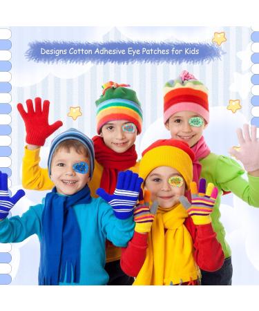 100 Pcs Adhesive Eye Patches for Kids - 20 Styles Light Blocking Cotton Bandages for Boys | Breathable & Comfort | Bulk Toddler Eye Patch - Buy Online on GoSupps.com