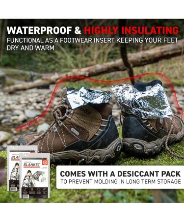 MIL-SPEC Emergency Space Blankets - 12-Pack for Survival, Camping, Hiking, Marathon & Extreme Weather Shelter - Buy Online on GoSupps.com