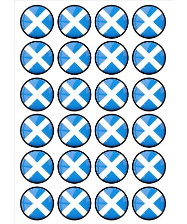 24 Edible Scottish Flag Cupcake Toppers Scotland Flag Six Nations Decorations Scottish Rugby Cake Decorations Six Nations Flags Scottish Flags Scottish Party Decorations Scotland Decorations R