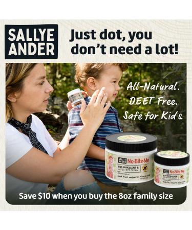 SallyeAnder No Bite Me Bug Repellent 8 oz Jar - Natural Insect Repellent for Outdoor Protection - Buy Online on GoSupps.com